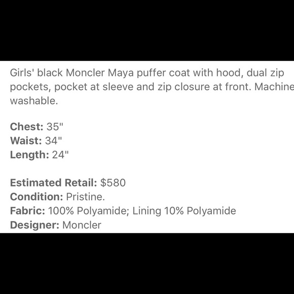 COPY - HOSTPICK Toddlers MONTCLER maya puff in black ๐ฏโ๏ธ - Picture 6 of 6